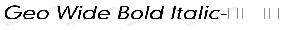 Geo Wide Bold Italic字体转换
